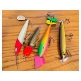 LLO - Collection of 5 Musky Fishing Lures Including Rapala, Cowgirl, and Others