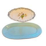 K - Assorted Italian and French Ceramic Serving Platters, Set of 4