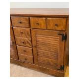 D - Vintage Ethan Allen Vintage Solid Maple and Birch Sideboard Cabinet