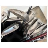 G - Ping Golf Bag with Mixed Club Set including Drivers, Irons, and Putter