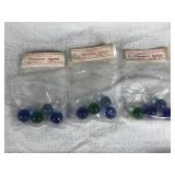 3 - Bags of Collectible Champion Agate Marbles in Original Packages