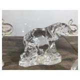 Lot of 4 Solid Glass Elephant Figurines