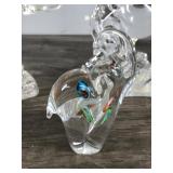 Lot of 4 Solid Glass Elephant Figurines