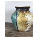 Hand Made Pottery Vase with Unique Design on the Side