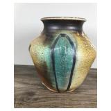 Hand Made Pottery Vase with Unique Design on the Side