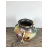 Hand Made Pottery Vase with Unique Design on the Side