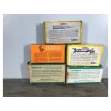 Lot of 5 Vintage Empty Shell Boxes