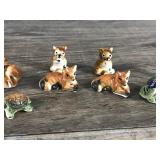Lot of 11 Miniature Ceramic Figurines - Some have a sticker on them that says Japan