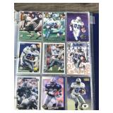 Binder Full of Baseball & Football Cards - Steve McNair - Dan Marino - Emmitt Smith - Deion Sanders - Tim Brown - Rashaan Salaam