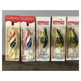Lot of 5 Norman Fishing Lures in Original Packages - see description for more info