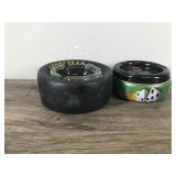2 - Collectible Ashtrays / Good Year #1 Eagle D5550 Tire and a Tin Ashtray with Dice on It