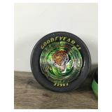 2 - Collectible Ashtrays / Good Year #1 Eagle D5550 Tire and a Tin Ashtray with Dice on It
