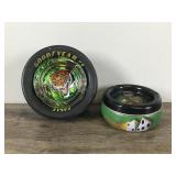 2 - Collectible Ashtrays / Good Year #1 Eagle D5550 Tire and a Tin Ashtray with Dice on It