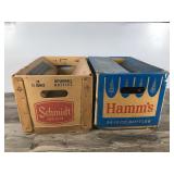 Vintage Schmidt Beer & Hamm’s Beer Card Board  24-12 oz Cases for Bottles