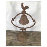 Vintage 18” Tall Cast Iron Rooster Table Top Dinner Bell Rustic Farmhouse DecorVintage
