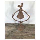 Vintage 18” Tall Cast Iron Rooster Table Top Dinner Bell Rustic Farmhouse DecorVintage