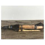 Vintage Balinese Dragon Blowgun Hand Carved Bovine Bone Chinese Blow Gun & Possibly Tribal Quiver and Blowgun made out of Bamboo
