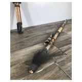 Vintage Balinese Dragon Blowgun Hand Carved Bovine Bone Chinese Blow Gun & Possibly Tribal Quiver and Blowgun made out of Bamboo