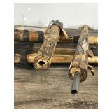 Vintage Balinese Dragon Blowgun Hand Carved Bovine Bone Chinese Blow Gun & Possibly Tribal Quiver and Blowgun made out of Bamboo