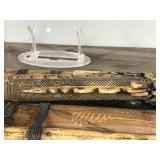 Vintage Balinese Dragon Blowgun Hand Carved Bovine Bone Chinese Blow Gun & Possibly Tribal Quiver and Blowgun made out of Bamboo