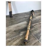 Vintage Balinese Dragon Blowgun Hand Carved Bovine Bone Chinese Blow Gun & Possibly Tribal Quiver and Blowgun made out of Bamboo