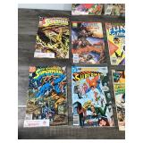Lot of 17 Comic Books - The Phantom Stranger - The Super Friends - Bat Man - Fun and Games Magazine - Magic the Gathering - Sheena - Action Comics - Superman - Legion of Super Heroes - Captain Atom