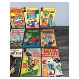 Lot of 12 Collectible Comic Books - Walt Disney Scamp - Bugs Bunny - Roy Roger’s & Trigger - Dennis the Menace - Walt Disney the Swamp Fox - Tom & Jerry - New Terry Toons - Underdog - Patsy & Hedy -