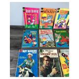 Lot of 12 Collectible Comic Books - Walt Disney Scamp - Bugs Bunny - Roy Roger’s & Trigger - Dennis the Menace - Walt Disney the Swamp Fox - Tom & Jerry - New Terry Toons - Underdog - Patsy & Hedy -