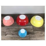 Lot of 4 - Vintage Pyrex Bowls