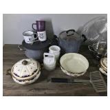 Lot of Pots and Pans - Coffee Cups - Bowls and More - see description for info