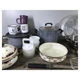 Lot of Pots and Pans - Coffee Cups - Bowls and More - see description for info