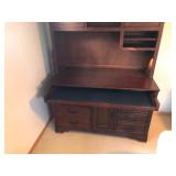 Aspen Solid Wood 2 Piece Desk / Hutch  - smoke free