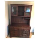Aspen Solid Wood 2 Piece Desk / Hutch  - smoke free