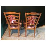 2 - Solid Wood Chairs with Cushioned Seats - smoke free