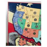 Fifty State Quarters Collectors Map Book Filled with Quarters for Each State