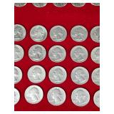 56 Washington Quarters and 2 Kennedy Half Dollars - see description for more info