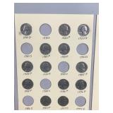 Lot of 38 Washington Quarters in Books with Dates Ranging from 1965 to 1987