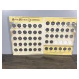 Book of 1999-2009 State Series Quarters with District of Columbia & US Territorial Quarters - 56 Total