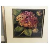 Framed Hydrangea Mauve Detail print on canvas by Kathryn White from "Art in Motion"