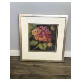 Framed Hydrangea Mauve Detail print on canvas by Kathryn White from "Art in Motion"
