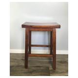 Powell Saddle Counter Height Wooden Bar Stool