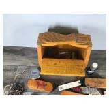 Solid Wooden Box for Storing Shoe Cleaning Supplies