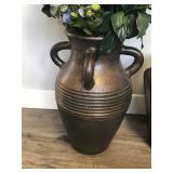 Home Decor - Vase with Fake Flowers and Small Storage Box with Lid
