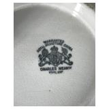 Antique White Royal Stone China, Vintage Glazed Pottery Pitcher and Basin, Large 12” Tall, Marked on Bottom Royal Stone China Wedgewood (pitcher) and bowl Royal ironstone China Charles meakin Englan