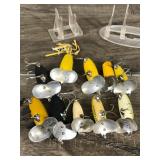 Lot of 10 Collectible Fred Arbogast Jitter Bug Fishing Lures