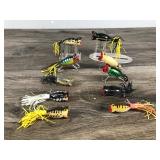 Lot of 10 Collectible Hula Popper Fishing Lures