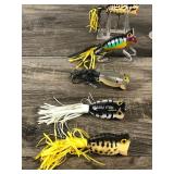Lot of 10 Collectible Hula Popper Fishing Lures