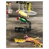 Lot of 10 Collectible Hula Popper Fishing Lures