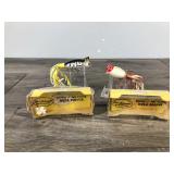 2 - Collectible Fred Arbogast Hula Popper Fishing Lures with Boxes and Paperwork