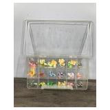 Plastic Tackle Box Full of Ice Pan Fishing Jigs